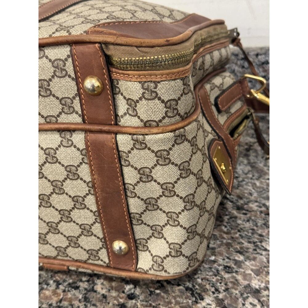 Gucci GG Web Vintage 1980 Travel Luggage Bag w/ Strap SPB-VWG 341027 - Picture 2 of 13